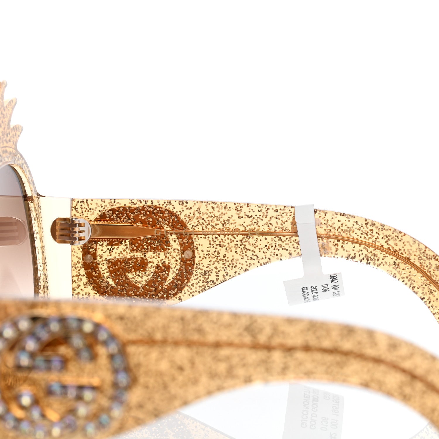 Gucci Acetate Pineapple GG0150/S Sunglasses Gold 12 of 14