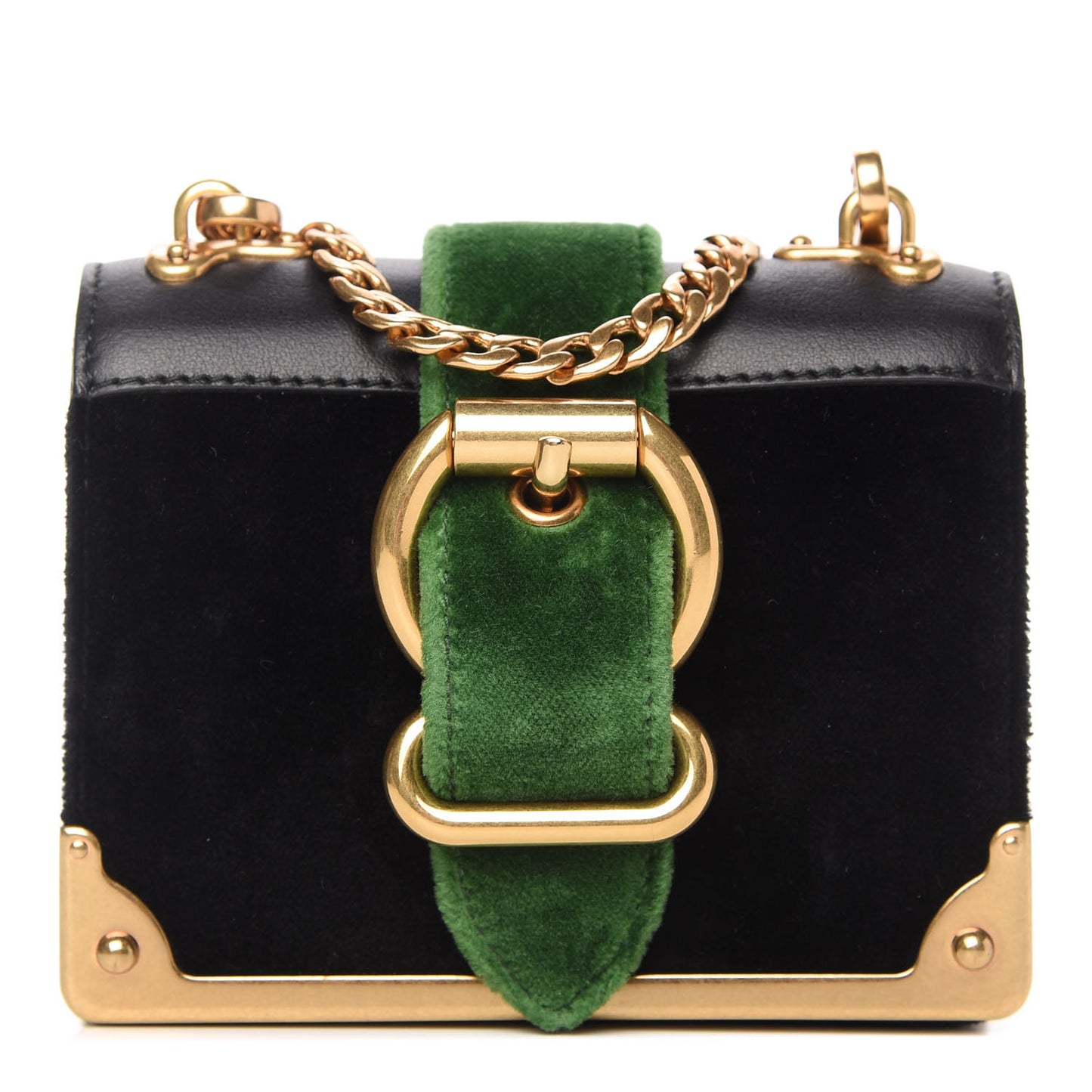 Velvet City Calfskin Micro Cahier Bag Black Alloro