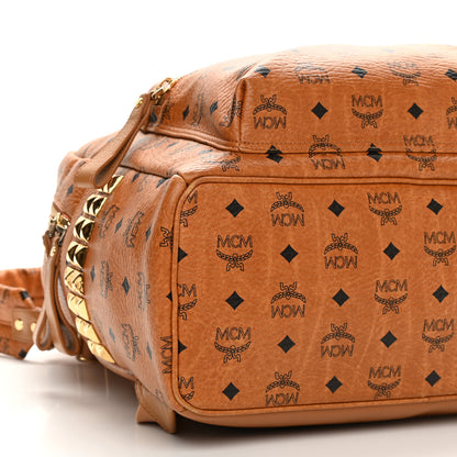 MCM Visetos Large Side Studs Stark Backpack Cognac 19 of 24