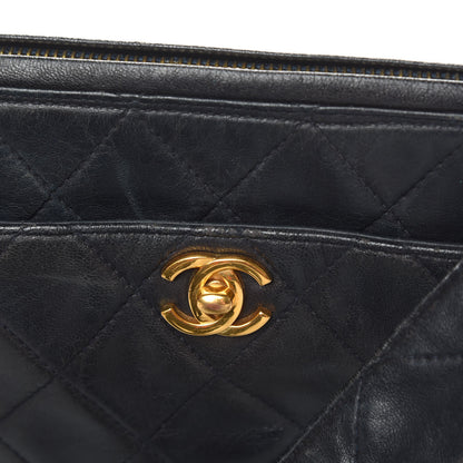 Chanel Lambskin Quilted CC Shoulder Bag Navy 19 of 19