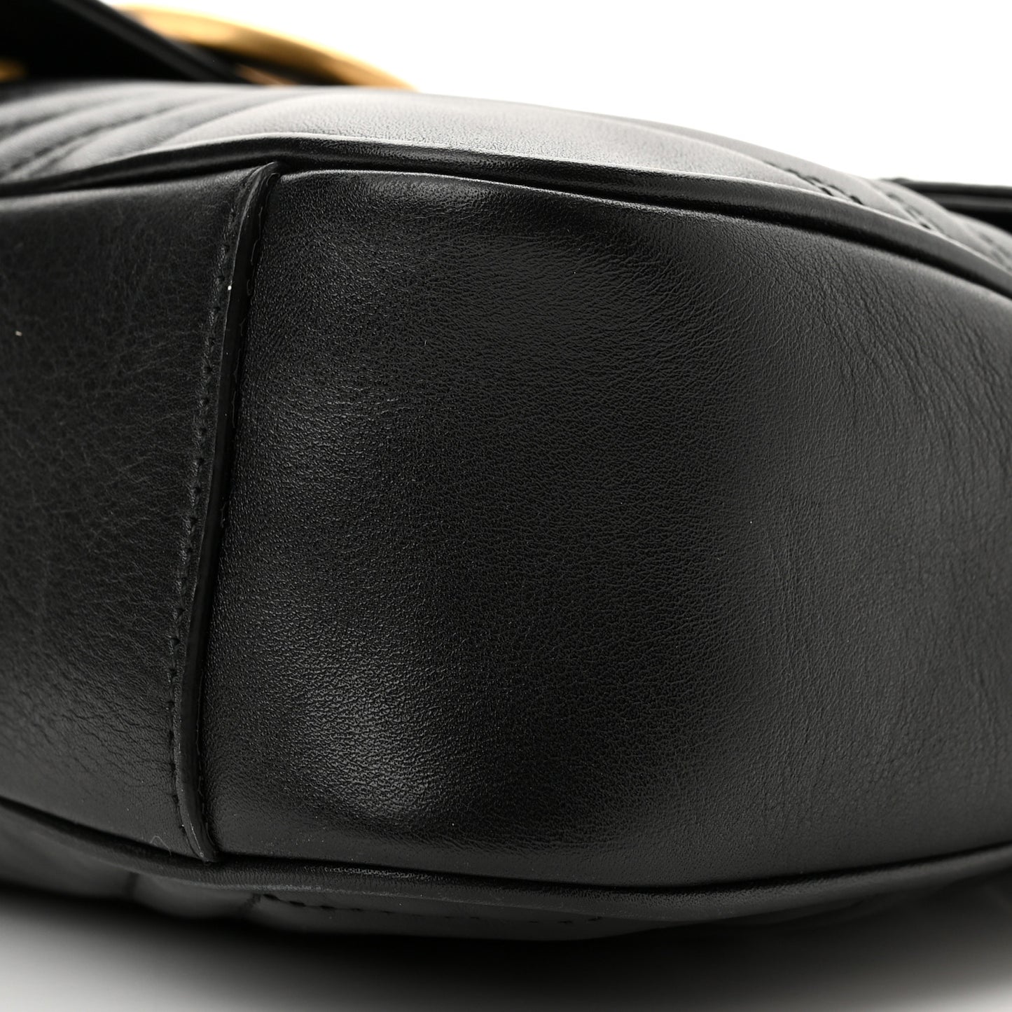 Calfskin Matelasse Medium GG Marmont Shoulder Bag Black
