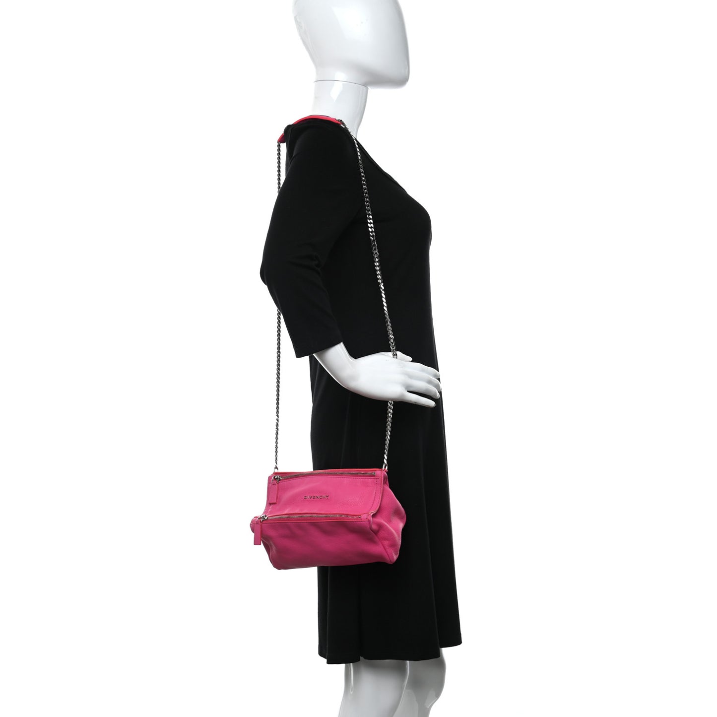 Sugar Goatskin Mini Chain Pandora Hot Pink