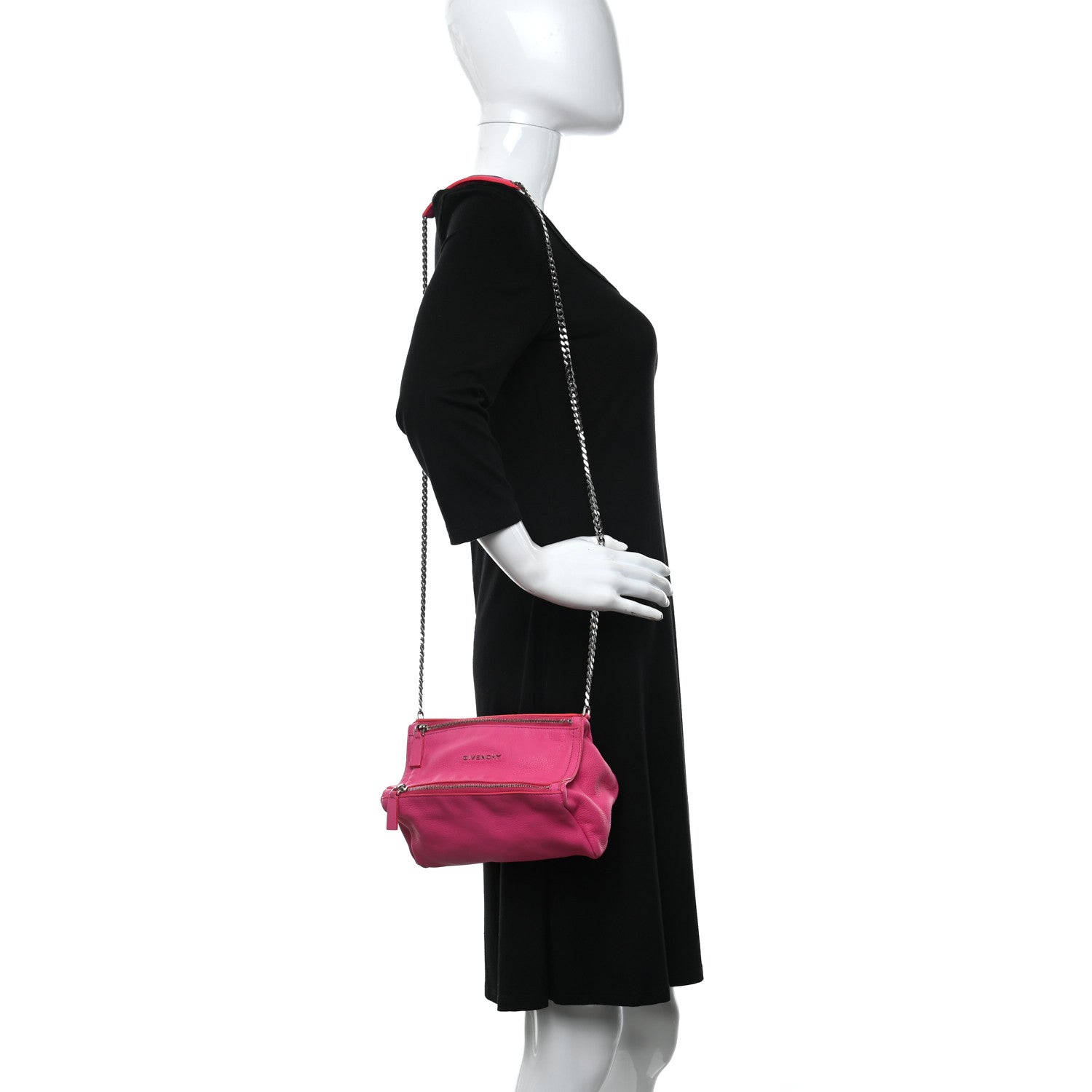 Givenchy Sugar Goatskin Mini Chain Pandora Hot Pink 2 of 13