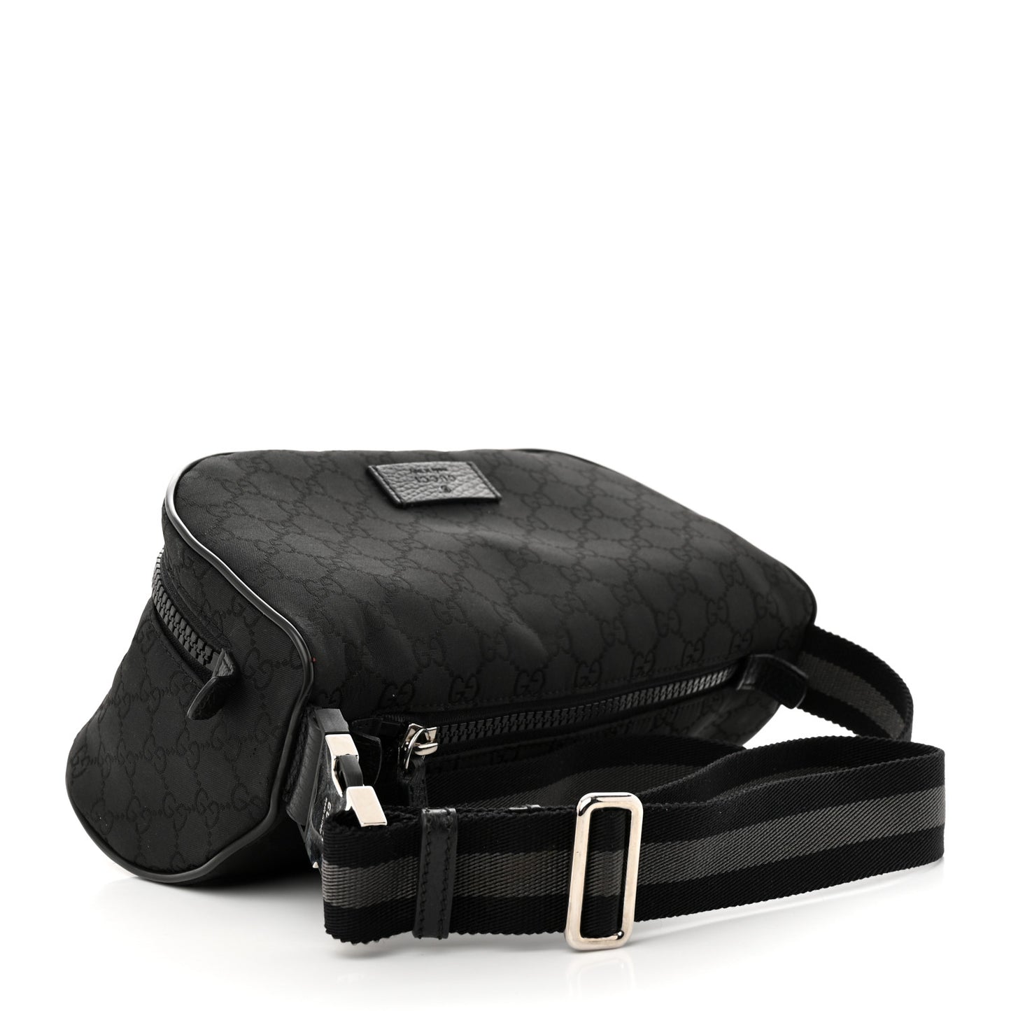 Nylon Monogram Fanny Pack Belt Bag Black