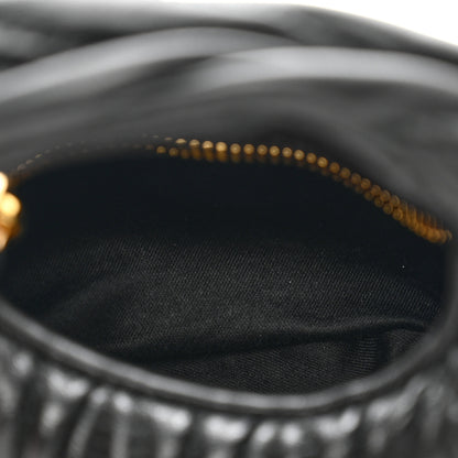 Miu Miu Nappa Matelasse Micro Wander Hobo Black 5 of 8