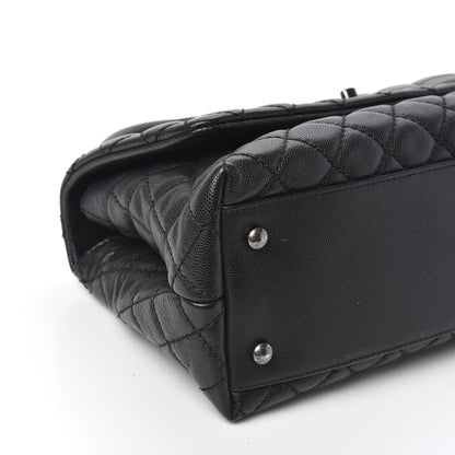 Chanel Caviar Quilted Small Coco Handle Flap Black 5 of 10