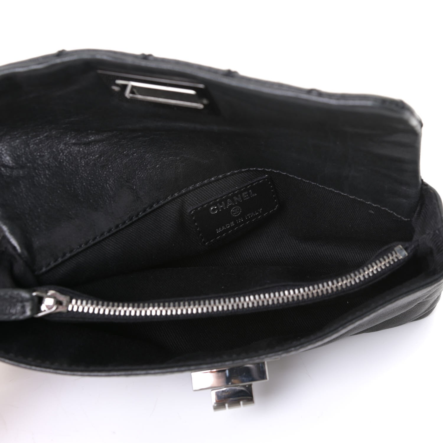 Chanel Lambskin Quilted 2.55 Reissue Pouch Black 4 of 4