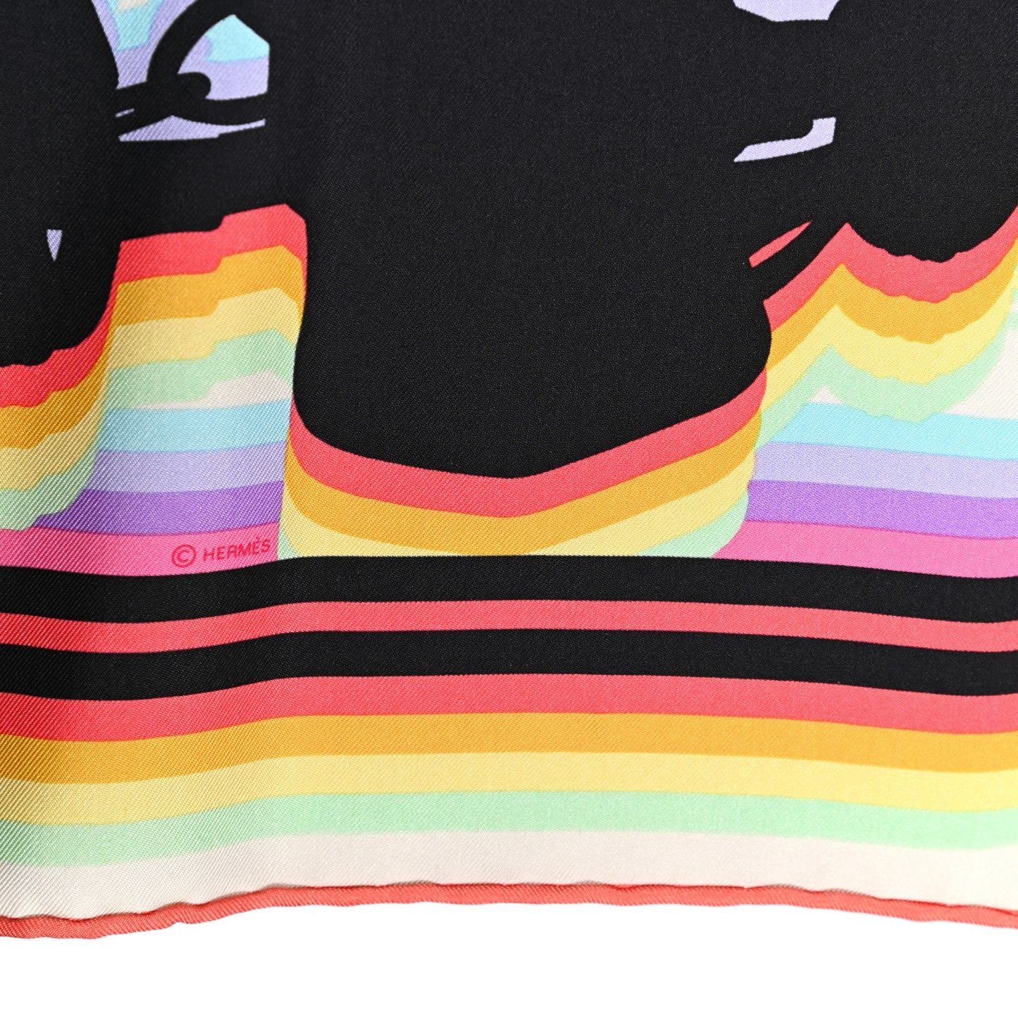 Silk Brides De Gala Shadow Pocket Square Creme Black Rose Fluo