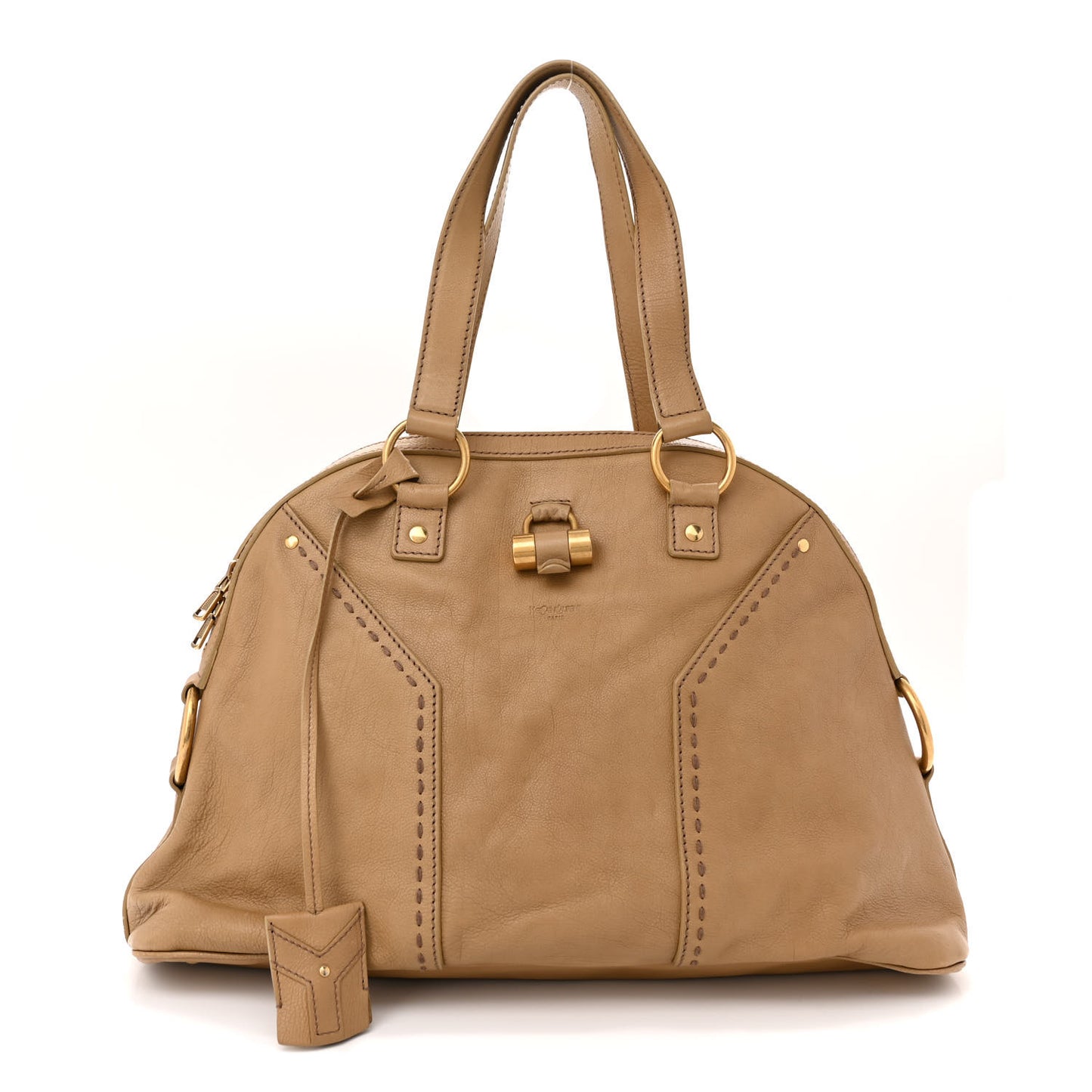 Calfskin Oversized Muse Beige