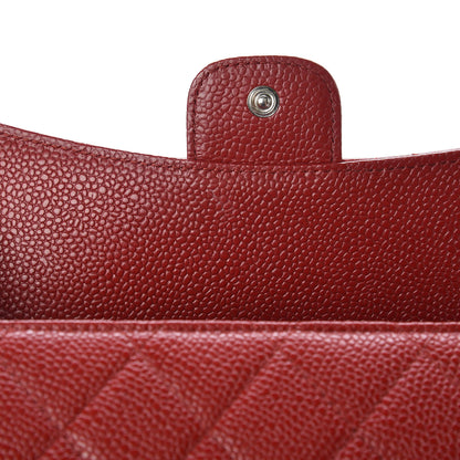 Chanel Caviar Quilted Large Flap Wallet Red 9 of 13