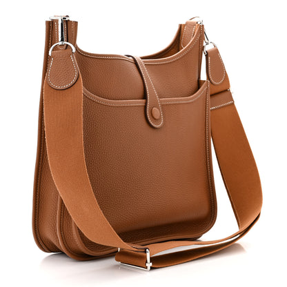 Hermes Taurillon Clemence Evelyne III PM Gold 3 of 11