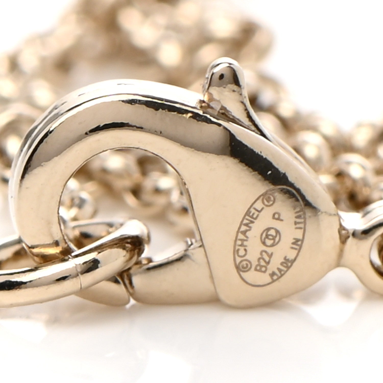 Chanel CC Heart Chain Pendant Necklace Gold 6 of 7