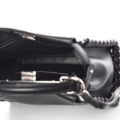 Fendi Nappa Lace Up Mini Peekaboo Iconic Satchel Black 10 of 10