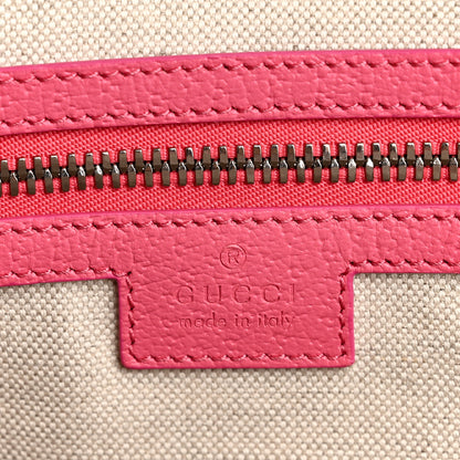 Gucci GG Supreme Monogram Textured Dollar Calfskin Airbrushed Medium Savoy Duffle Bag Pink Beige 5 of 9