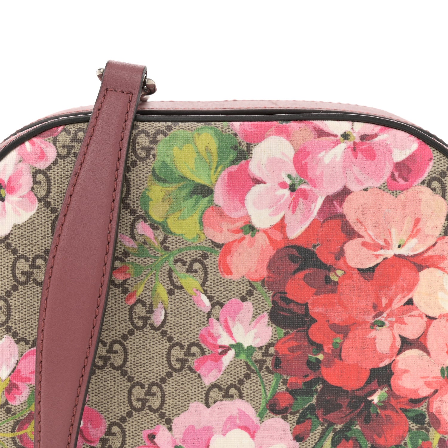 Gucci GG Supreme Monogram Blooms Mini Chain Shoulder Bag Beige Multicolor Dry Rose 8 of 11