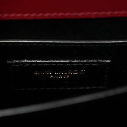 Saint Laurent Calfskin Mini Classic Monogram Cassandra Top Handle New Dark Bordeaux 6 of 10