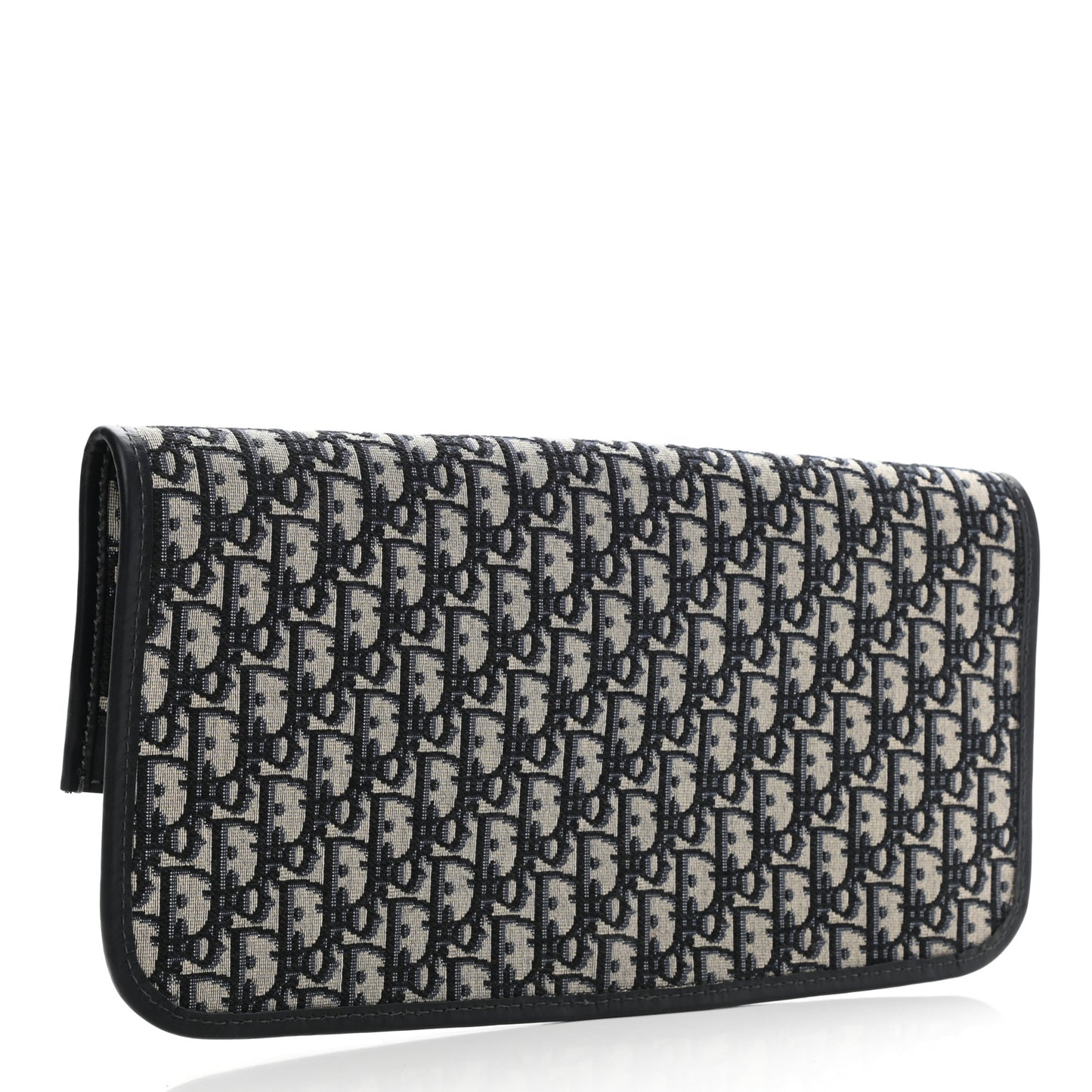 Oblique Fold Over Clutch Blue