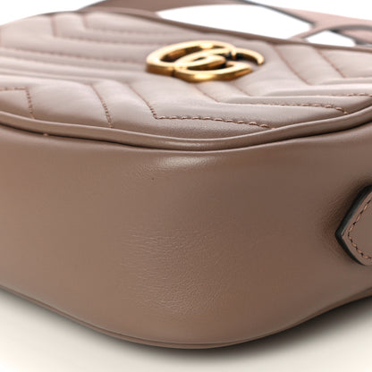 Gucci Calfskin Matelasse Mini GG Marmont Chain Shoulder Bag Porcelain Rose 11 of 11