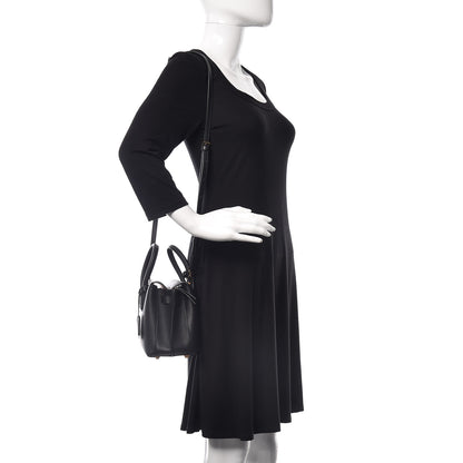 MCM Grained Calfskin Mini Milla Tote Black 2 of 10