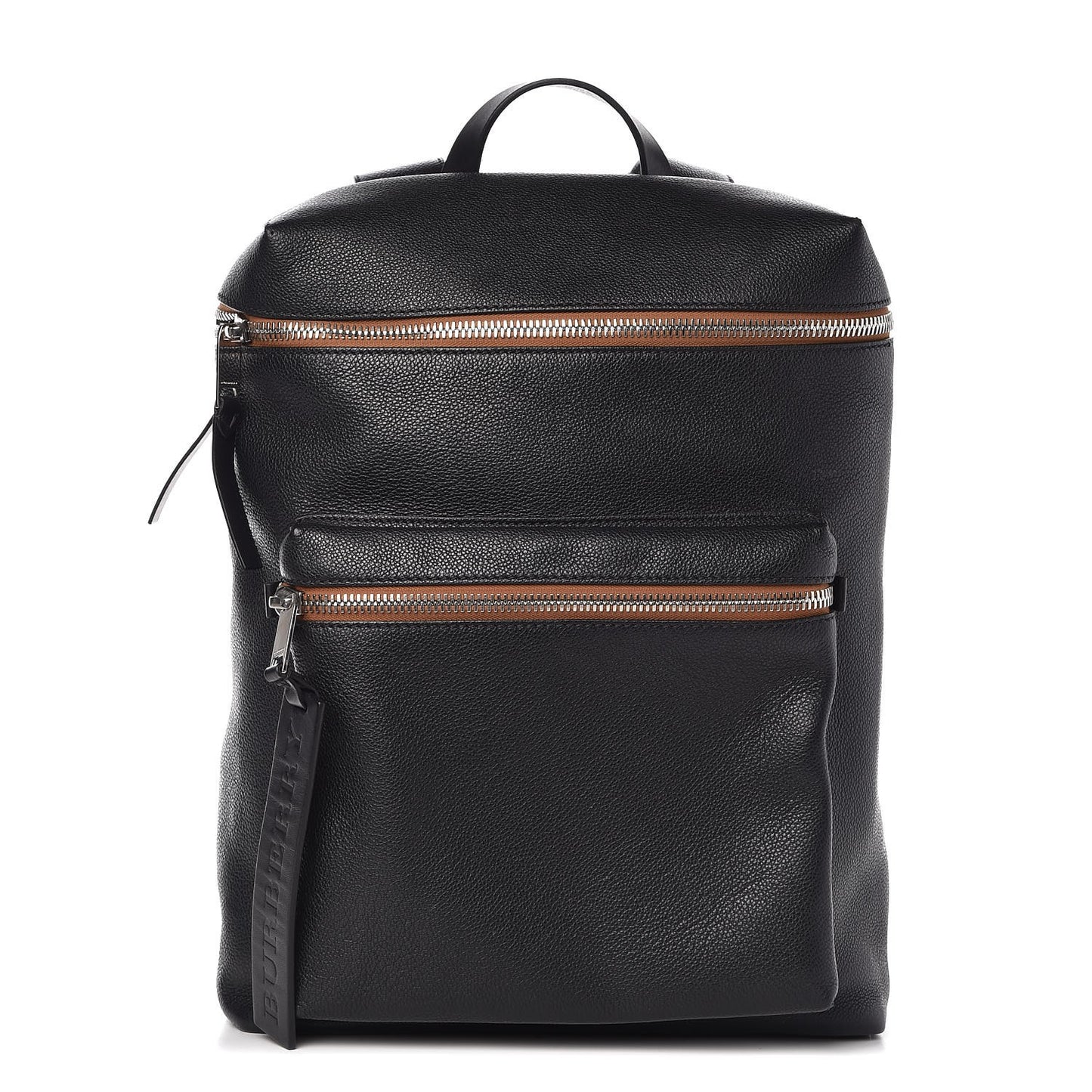 Calfskin Zip-Top Backpack Black