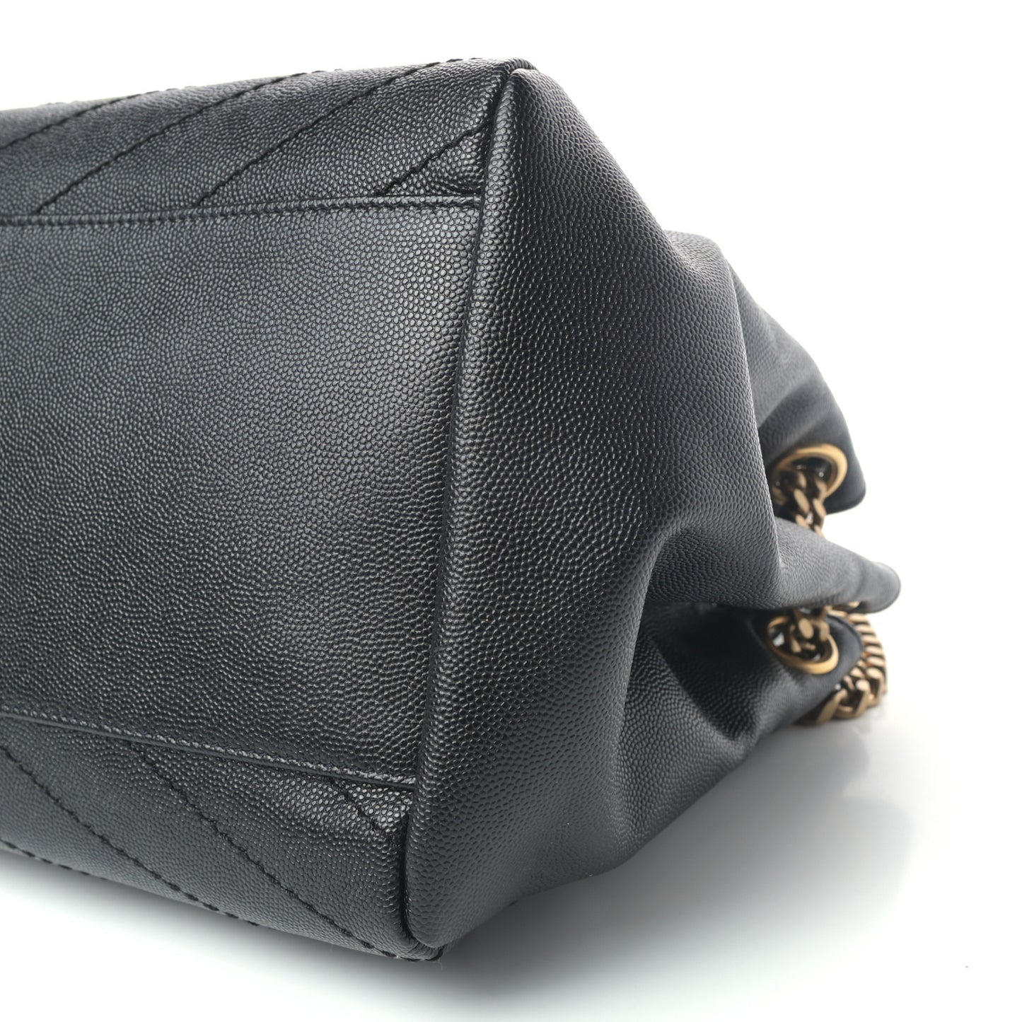Grain De Poudre Chevron Monogram Medium Nolita Black