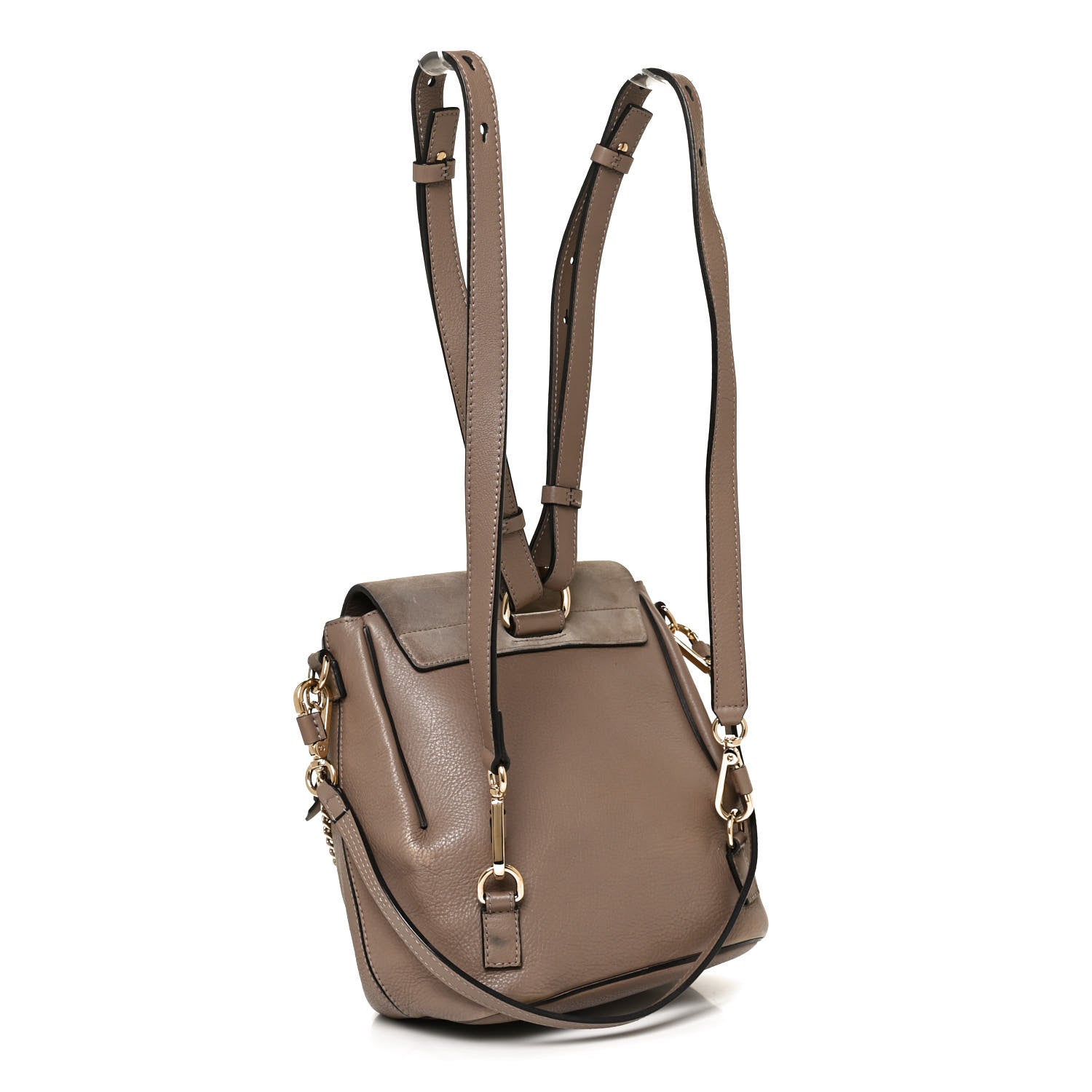 Chloe Suede Calfskin Small Faye Backpack Motty Grey 3 of 11