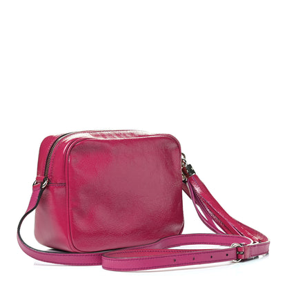 Gucci Soft Patent Small Soho Disco Bag Bright Bougainvillea 2 of 11