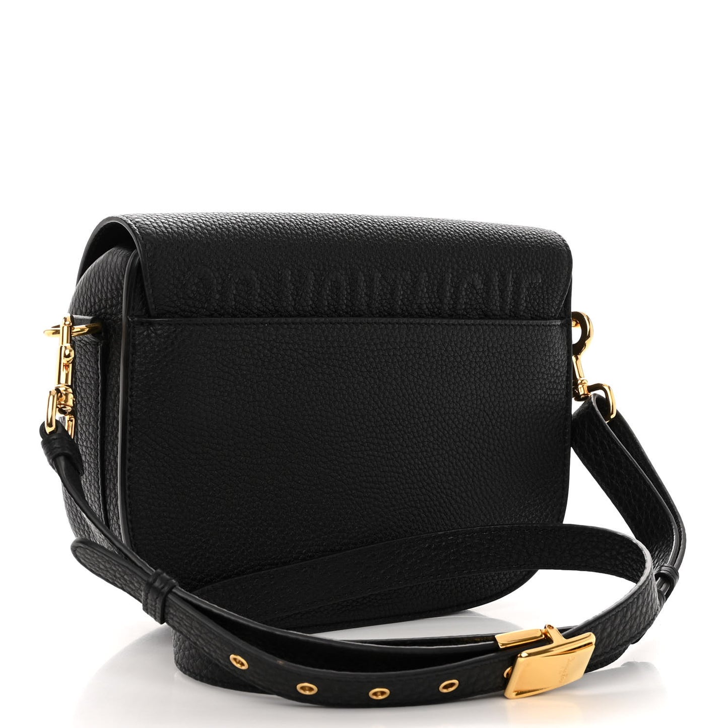 Grained Calfskin Medium Bobby Flap Black