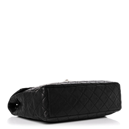 Chanel Washed Caviar Quilted Maxi Single Flap Black 4 of 13