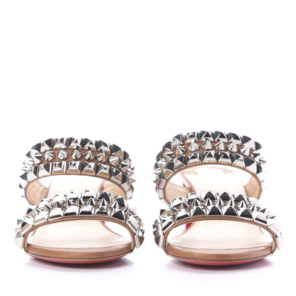 Christian Louboutin Calfskin Tina Goes Mad 55 Slide Sandals 37 Cuoio 2 of 10