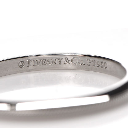 Tiffany Platinum Milgrain Band Ring 4.5 3 of 3