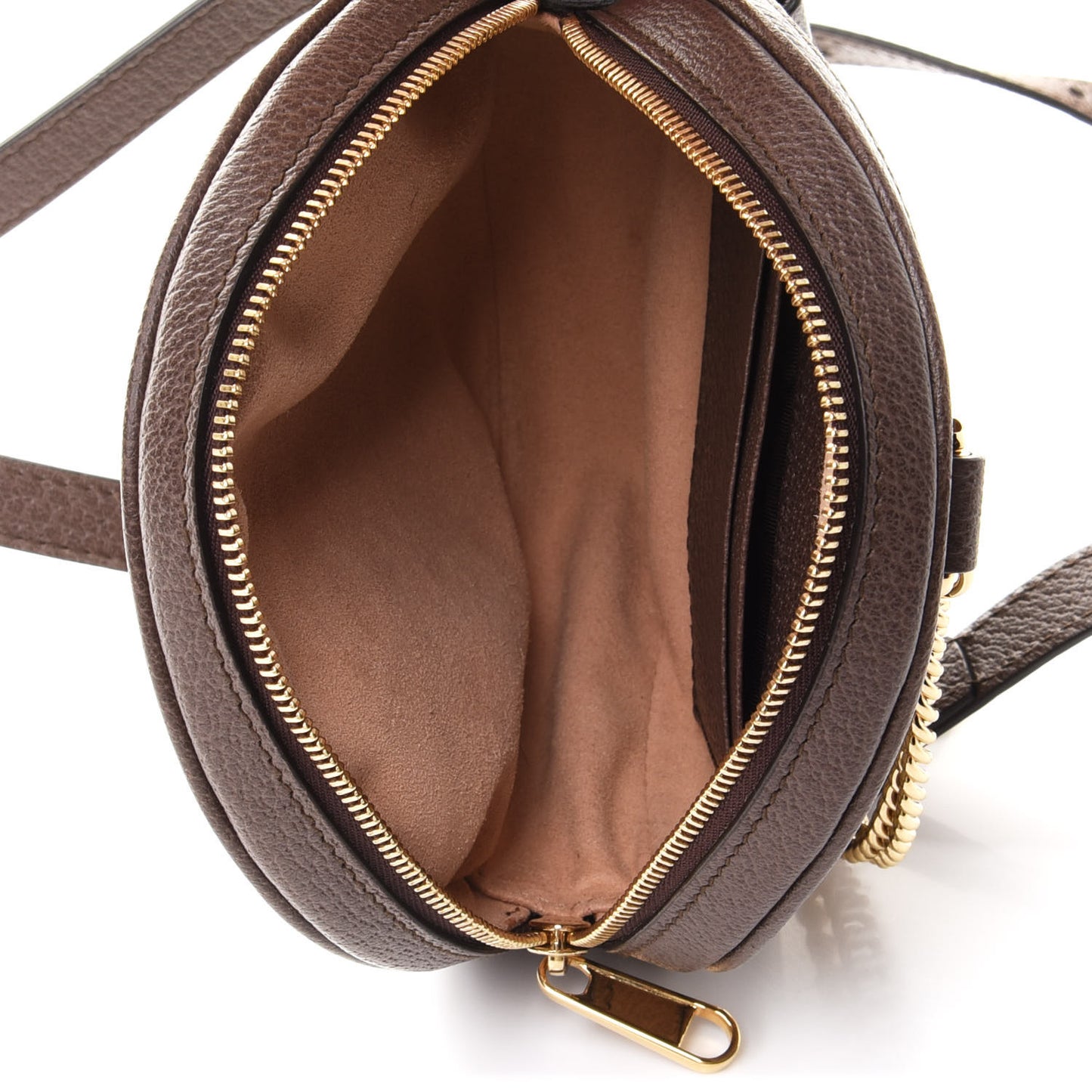 GG Supreme Monogram Web Mini Ophidia Round Backpack Brown