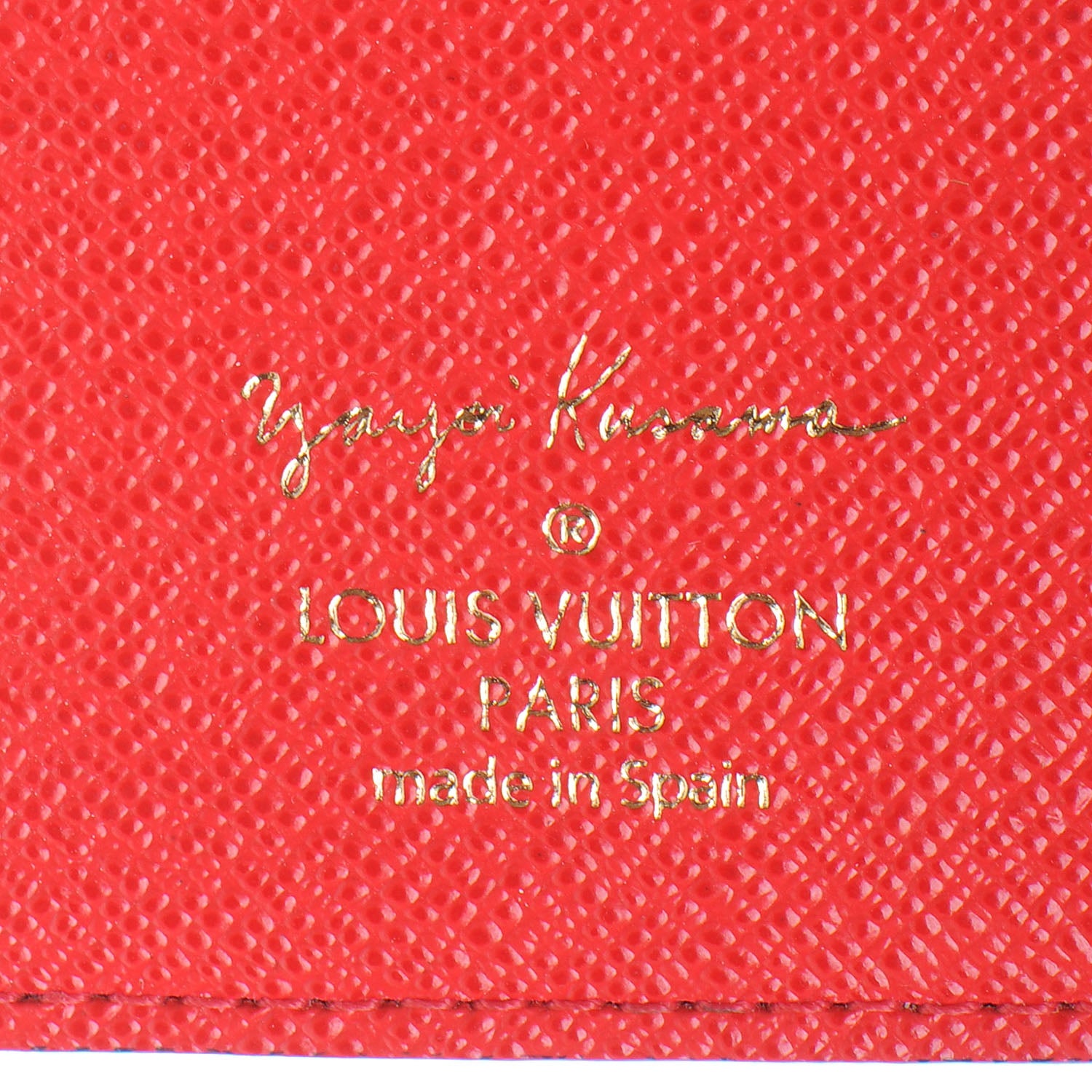 Louis Vuitton Monogram Kusama Town Small Ring Agenda Cover Red 7 of 8