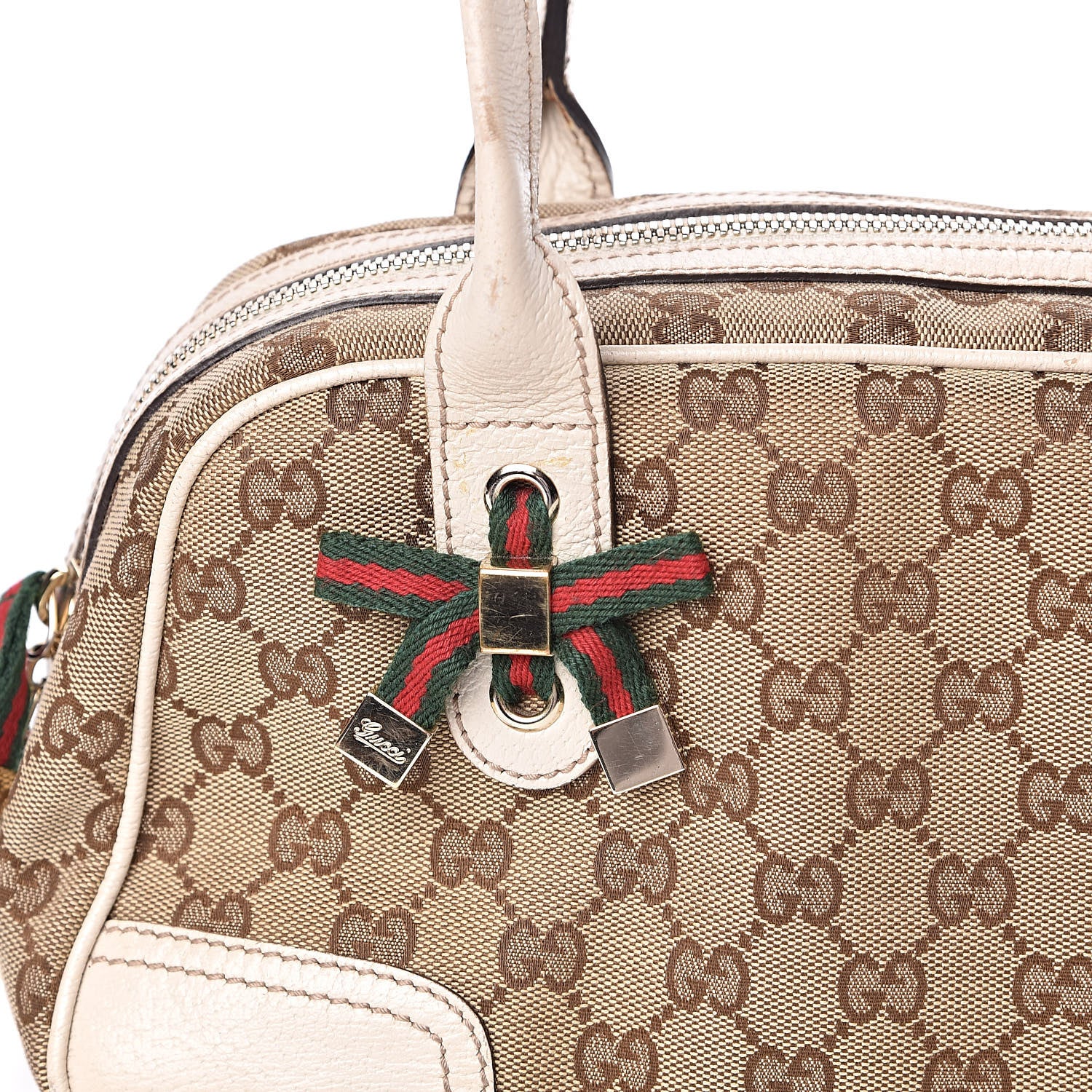 Gucci Monogram Small Princy Satchel Off White 16 of 16