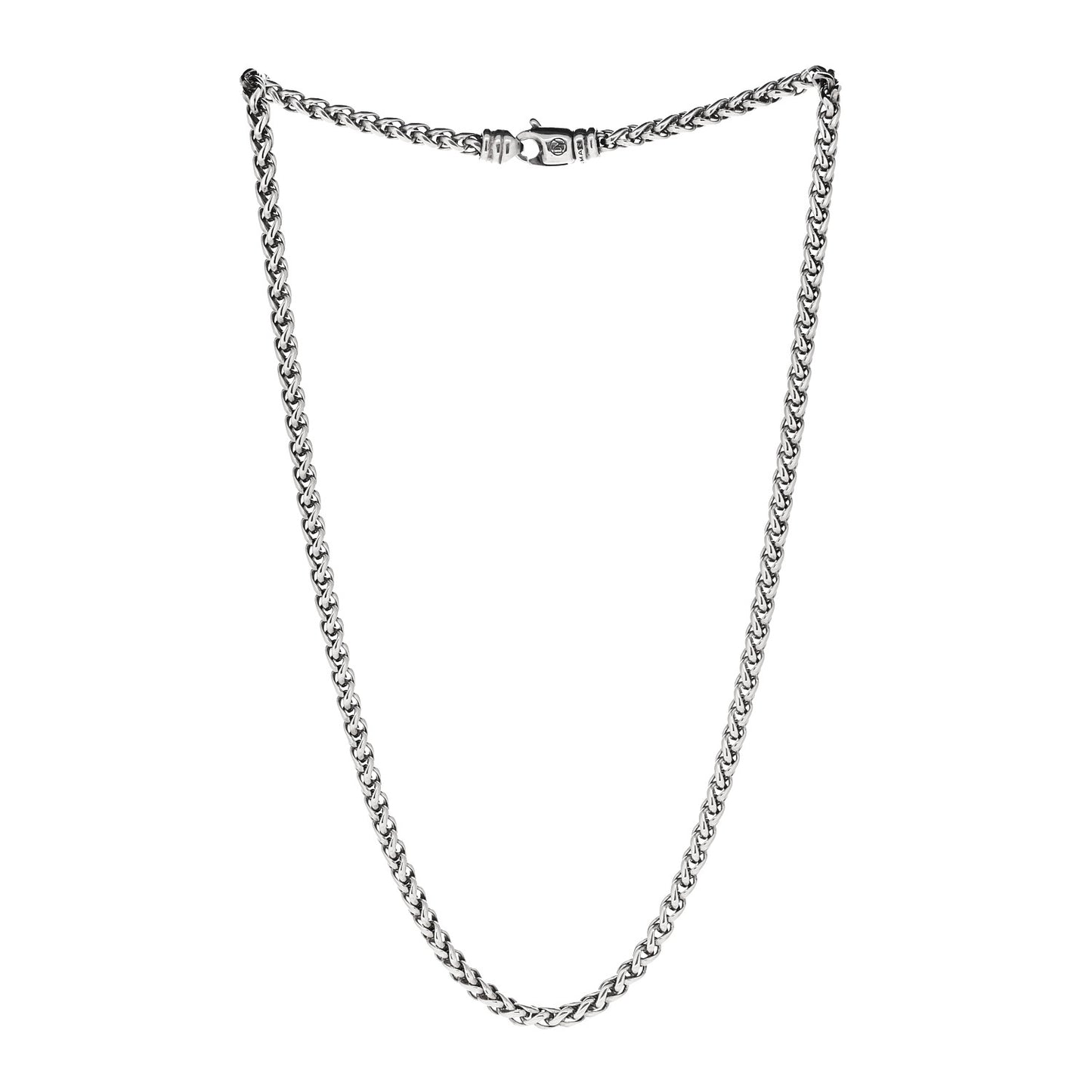 Sterling Silver 4mm Wheat Chain Necklace
