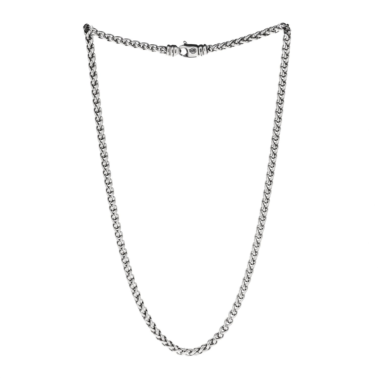 David Yurman Sterling Silver 4mm Wheat Chain Necklace 3 of 5