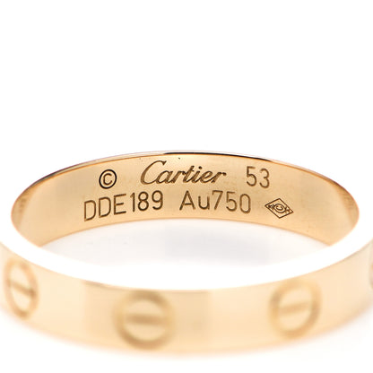 Cartier 18K Yellow Gold 3.5mm LOVE Wedding Band Ring 53 6.5 4 of 4