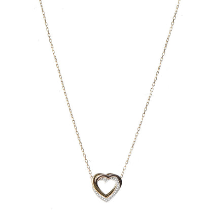 Cartier 18K Pink Yellow White Gold Diamond Trinity Heart Pendant Necklace 1 of 7