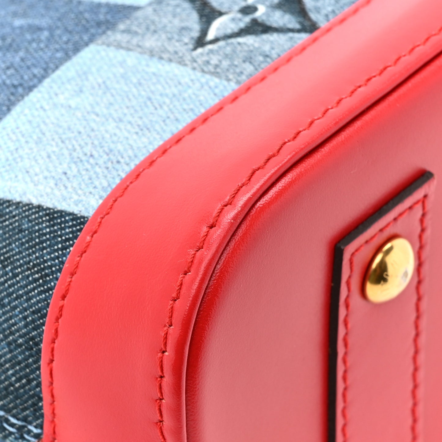 Denim Damier Monogram Patchwork Alma BB