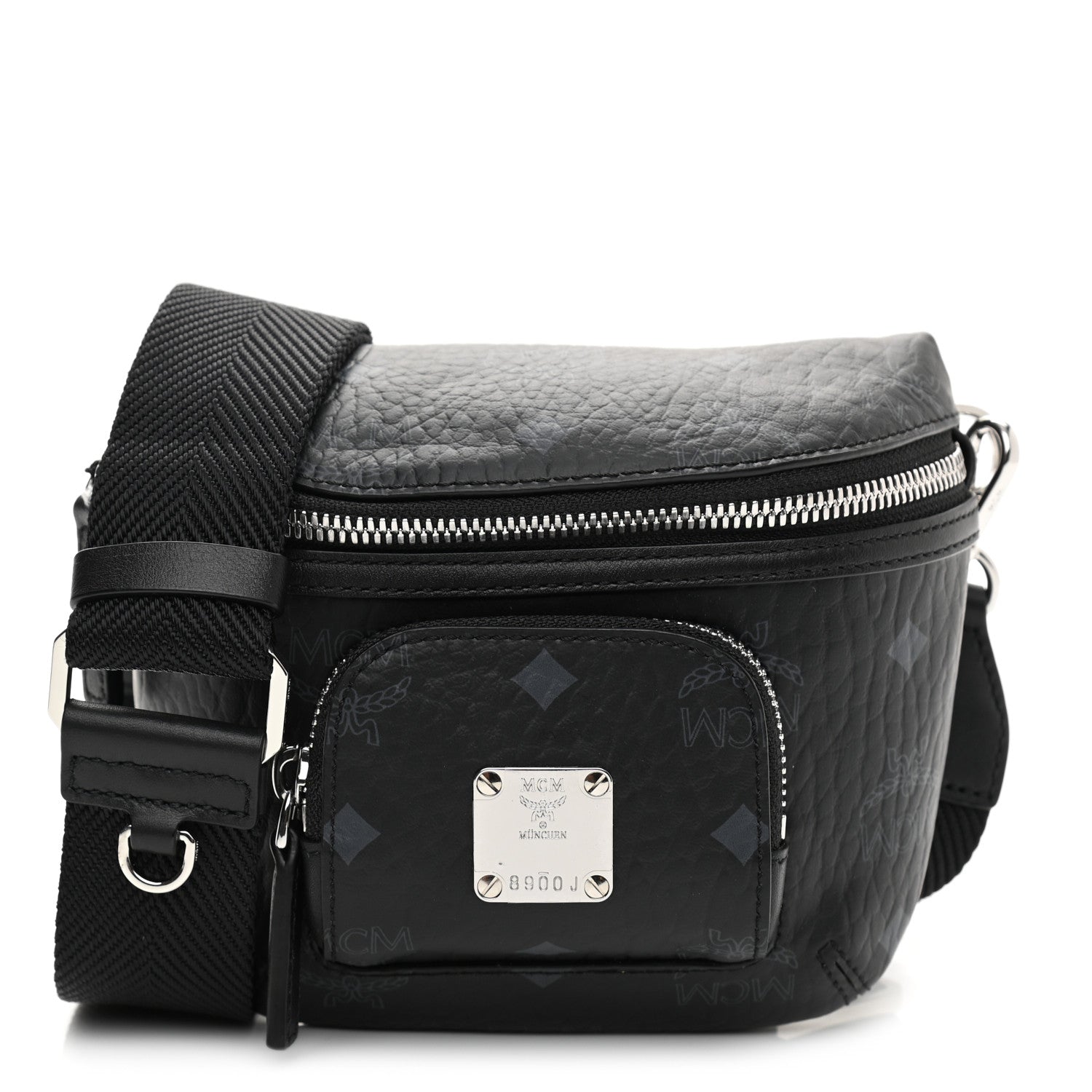 MCM Visetos X-Mini Aren Crossbody Bag Black 1 of 10