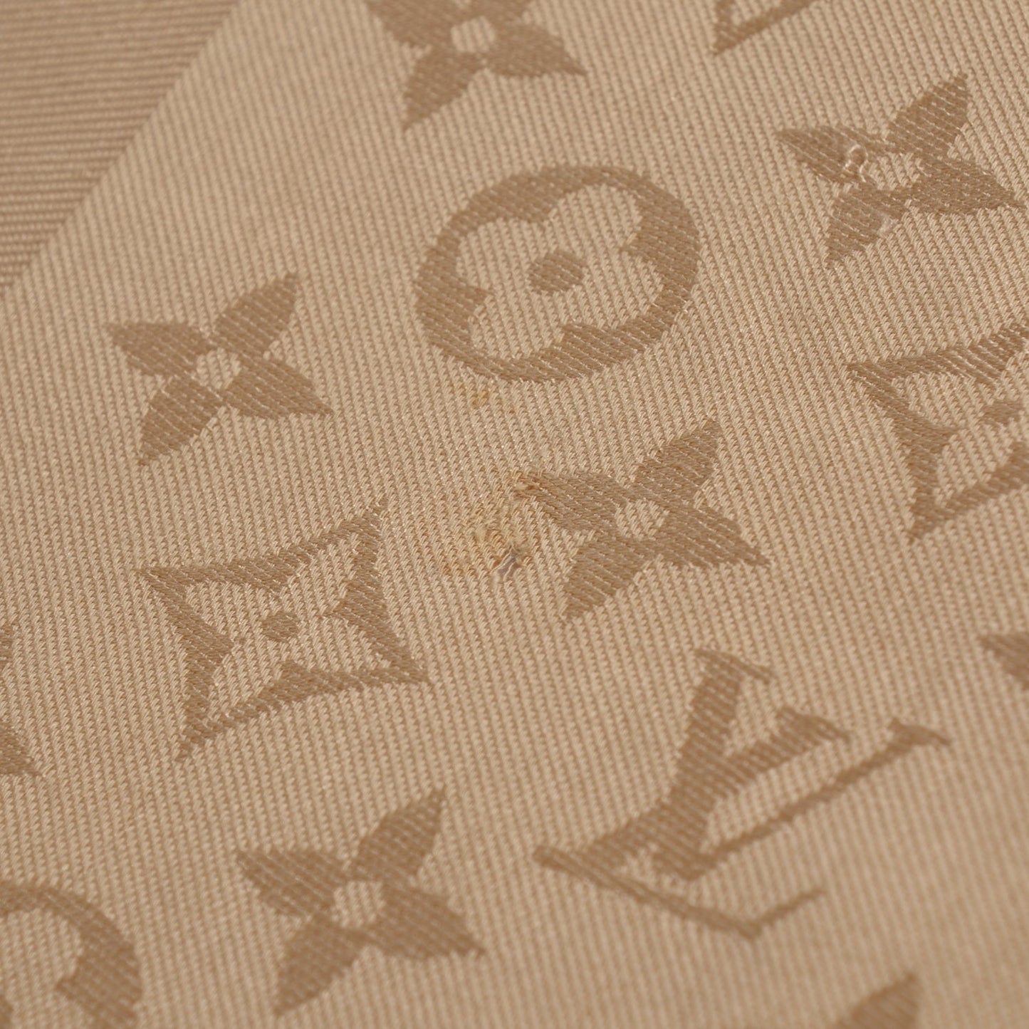 Silk Wool Monogram Shine Shawl Beige