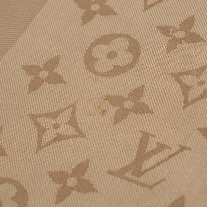Louis Vuitton Silk Wool Monogram Shine Shawl Beige 7 of 7