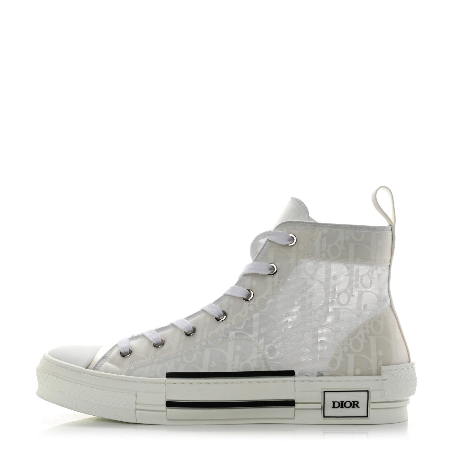 Technical Canvas Oblique Mens B23 High Top Sneakers 43 White