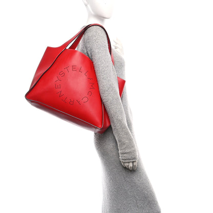 Stella McCartney Grainy Alter Mat Perforated Tote Red 2 of 9