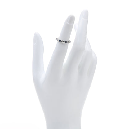 Tiffany Platinum Diamond Blue Sapphire Jazz Ring 47 4 2 of 5