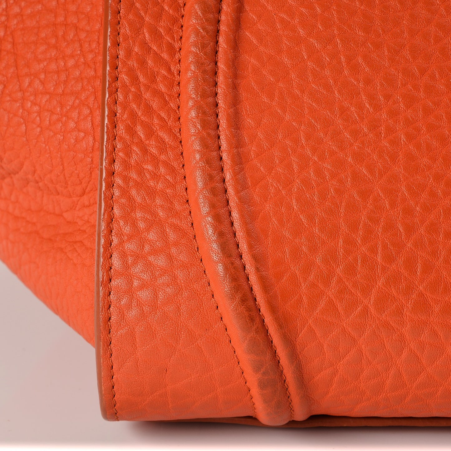 Bullhide Calfskin Medium Phantom Luggage Burnt Orange