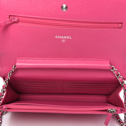 Chanel Caviar Quilted Wallet on Chain WOC Pink 5 of 11