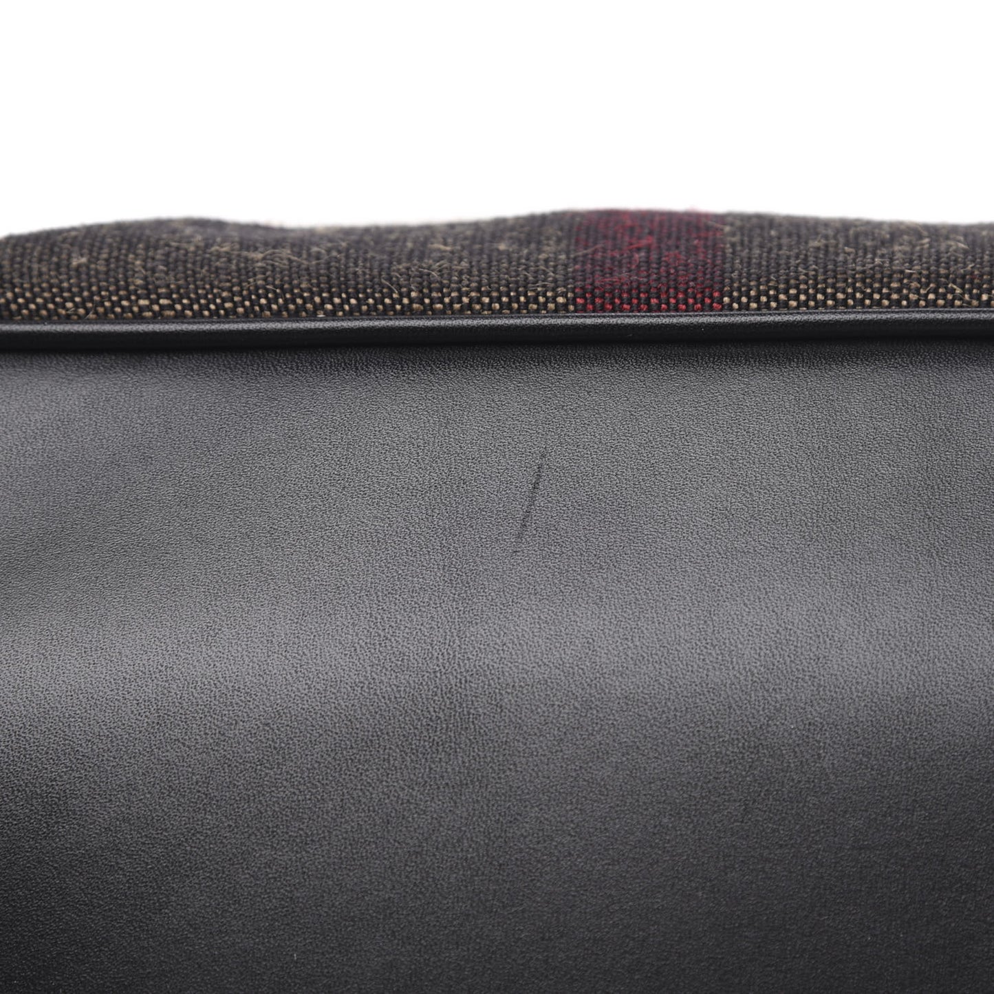 Grainy Calfskin Canvas Mega Check Medium Ashby Tassel Hobo Black