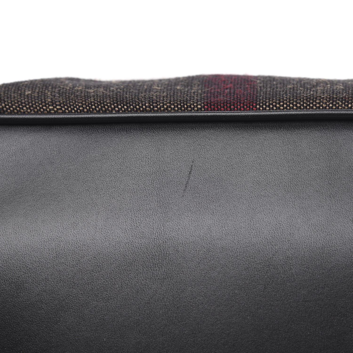 Burberry Grainy Calfskin Canvas Mega Check Medium Ashby Tassel Hobo Black 9 of 10