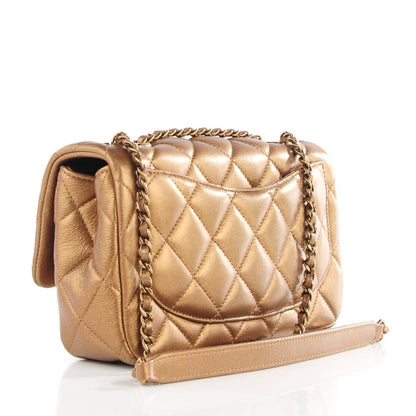Chanel Metallic Calfskin Quilted Medallion Small Flap Gold 3 of 9